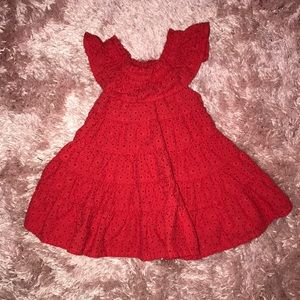Red Ruffle Dress